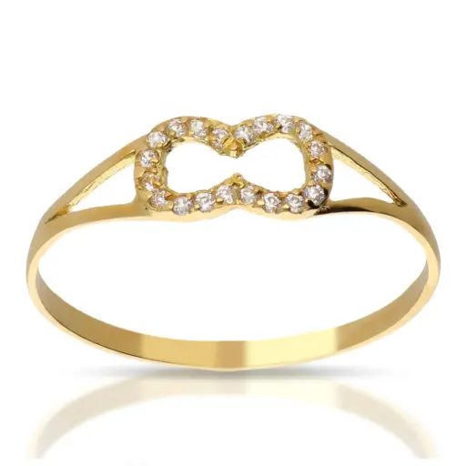 [4324s OA] Sortija Circonitas Oro Amarillo