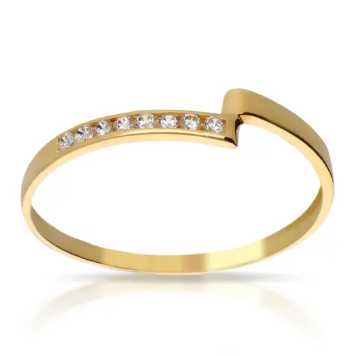 [4348s OA] Sortija Circonitas Oro Amarillo