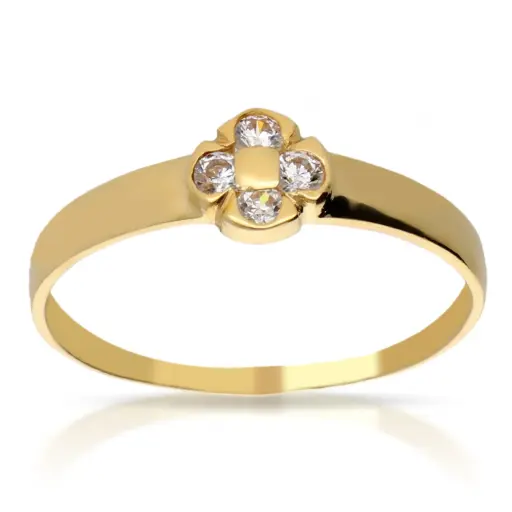 [4798s OA] Sortija Circonitas Oro Amarillo