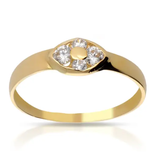 [4799s OA] Sortija Circonitas Oro Amarillo