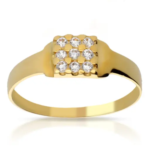 [4801s OA] Sortija Circonitas Oro Amarillo