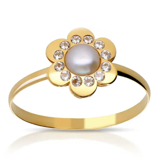 [4009s] Sortija Flor Perla