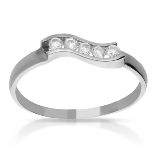 [4126s OBL] Sortija Circonitas Oro Blanco