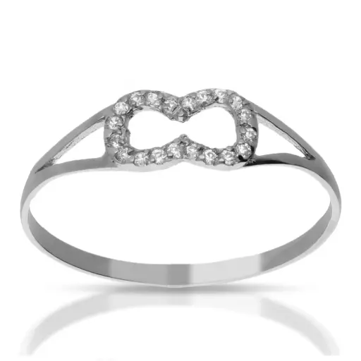 [4324s OBL] Sortija Circonitas Oro Blanco