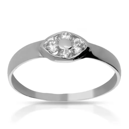 [4799s OBL] Sortija Circonitas Oro Blanco