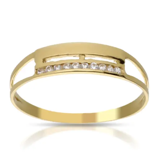 [4086s OA] Sortija Circonitas Oro Amarillo