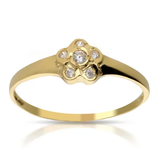 [4192s OA] Sortija Flor Oro Amarillo