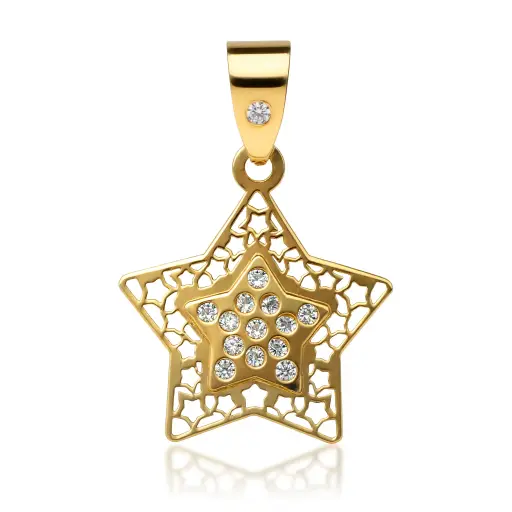 [2600] Colgante Estrella con Circonitas