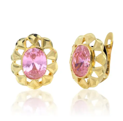 [7471p Rosa] Pendientes Catalán Roseta Rosa