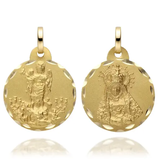 [6302 T] Medalla Escapulario San Rafael y Virgen Dolores Filo Talla