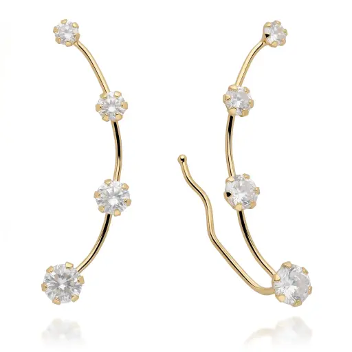 [7827] Pendientes Trepador con Circonitas