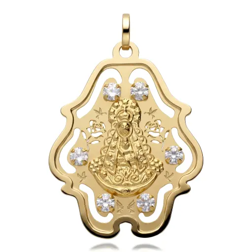[6531] Medalla Virgen del Rocío Circonitas