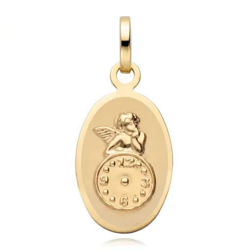 [6628] Medalla Angelote Reloj Oval