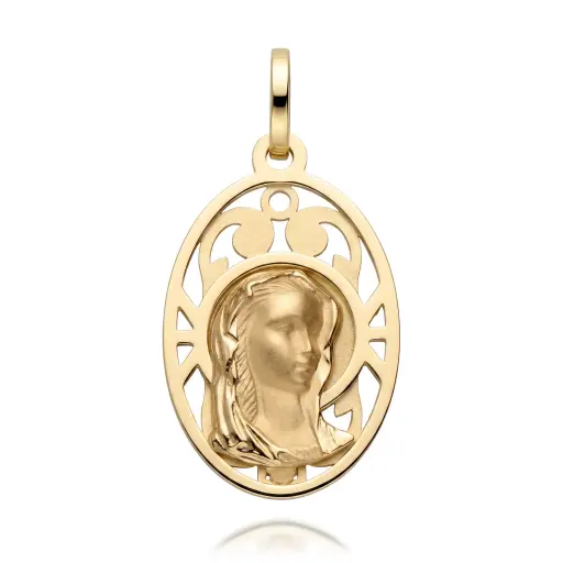 [6602] Medalla Virgen Niña Oval