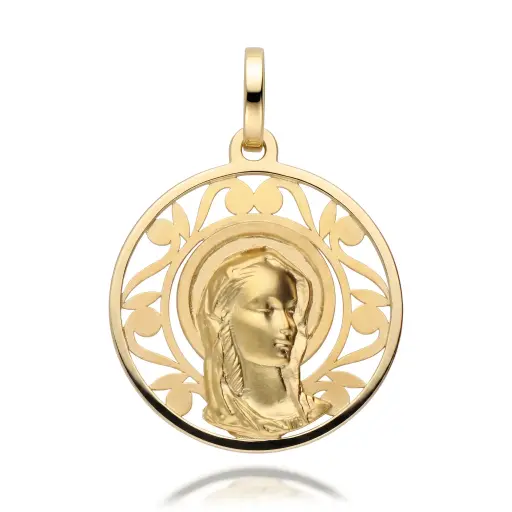 [6604] Medalla Virgen Niña Redonda