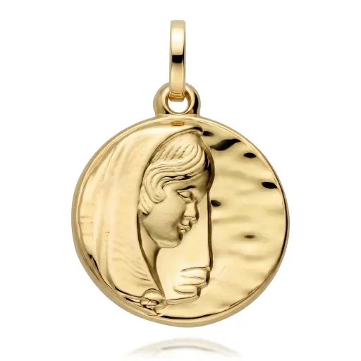 [6034] Medalla Virgen Niña Redonda 