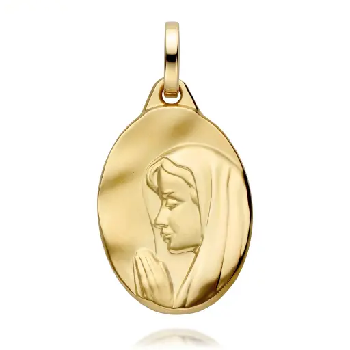 [6044] Medalla Virgen Niña Ovalada