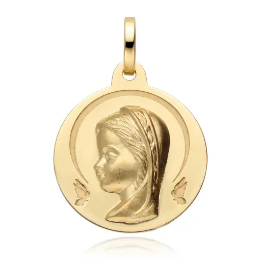 [6199] Medalla Virgen Niña Redonda