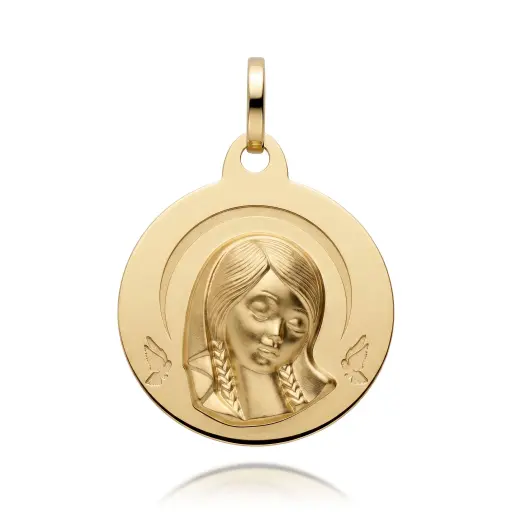 [6684-2] Medalla Virgen Niña Redonda