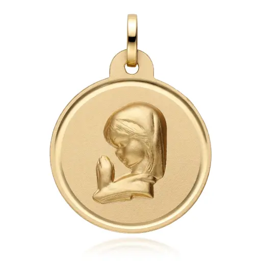 [6378-20 B] Medalla Virgen Niña Redonda 