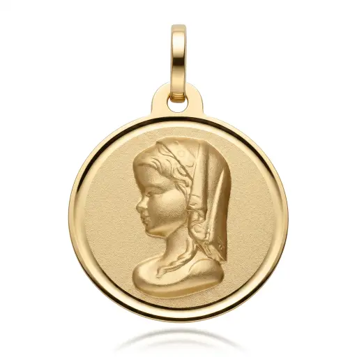 [6249] Medalla Virgen Niña Redonda