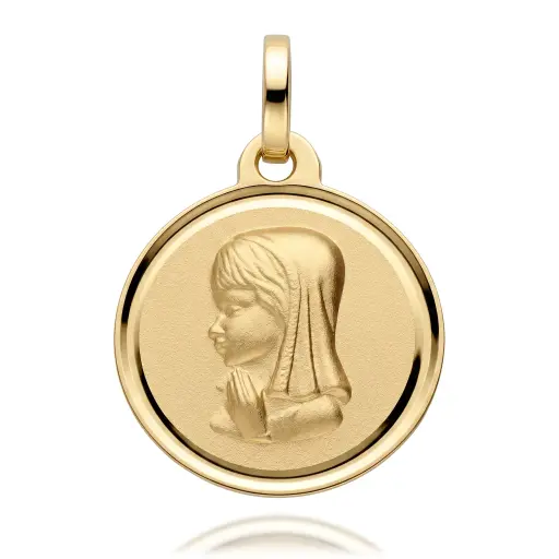 [6066] Medalla Virgen Niña Redonda 