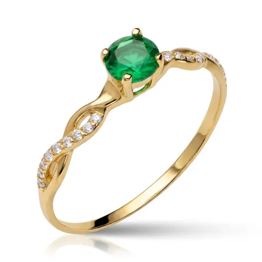 [3541 OA Color] Sortija Engaste Oro Amarillo Color